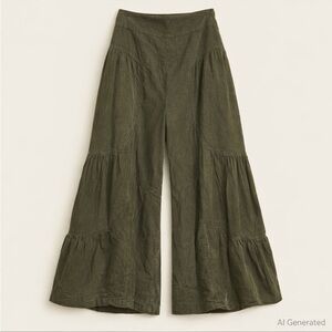 Blue Velvet Olive Wide-Leg Women's Pants